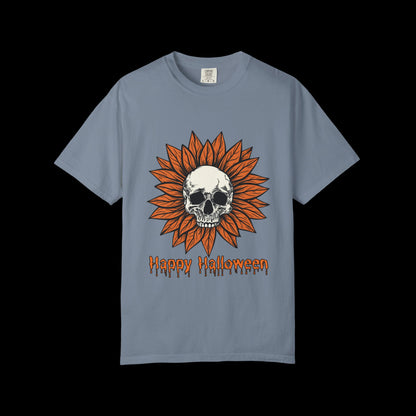 Happy Halloween Skull Sunflower T-Shirt