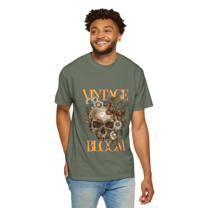 Vintage Bloom Skull T-Shirt | Garment-Dyed Tee