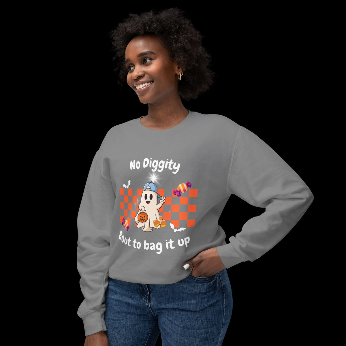 No Diggity Ghost Pumpkin Crewneck Sweatshirt