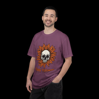 Happy Halloween Skull Sunflower T-Shirt
