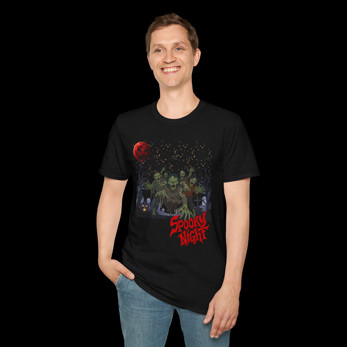 Spooky Night Halloween Haunted Forest T-Shirt