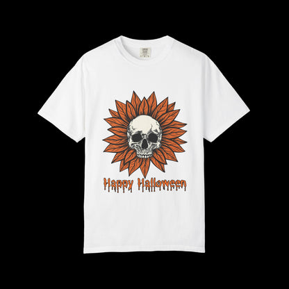 Happy Halloween Skull Sunflower T-Shirt