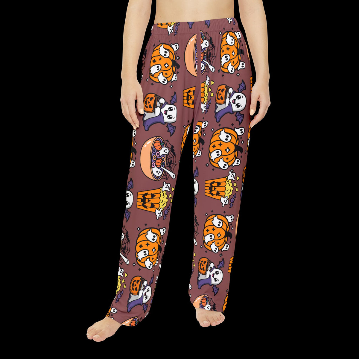 Halloween Pumpkin Ghost Women's Pajama Pants