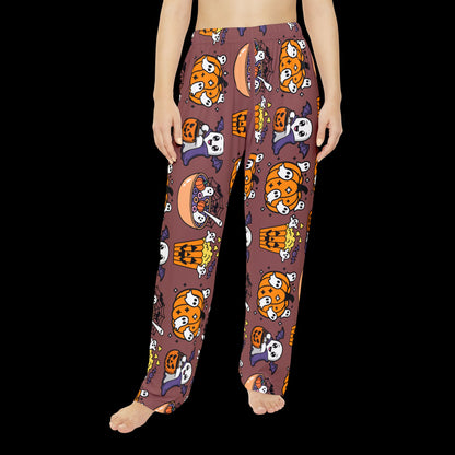 Halloween Pumpkin Ghost Women's Pajama Pants
