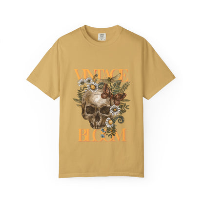 Vintage Bloom Skull T-Shirt | Garment-Dyed Tee