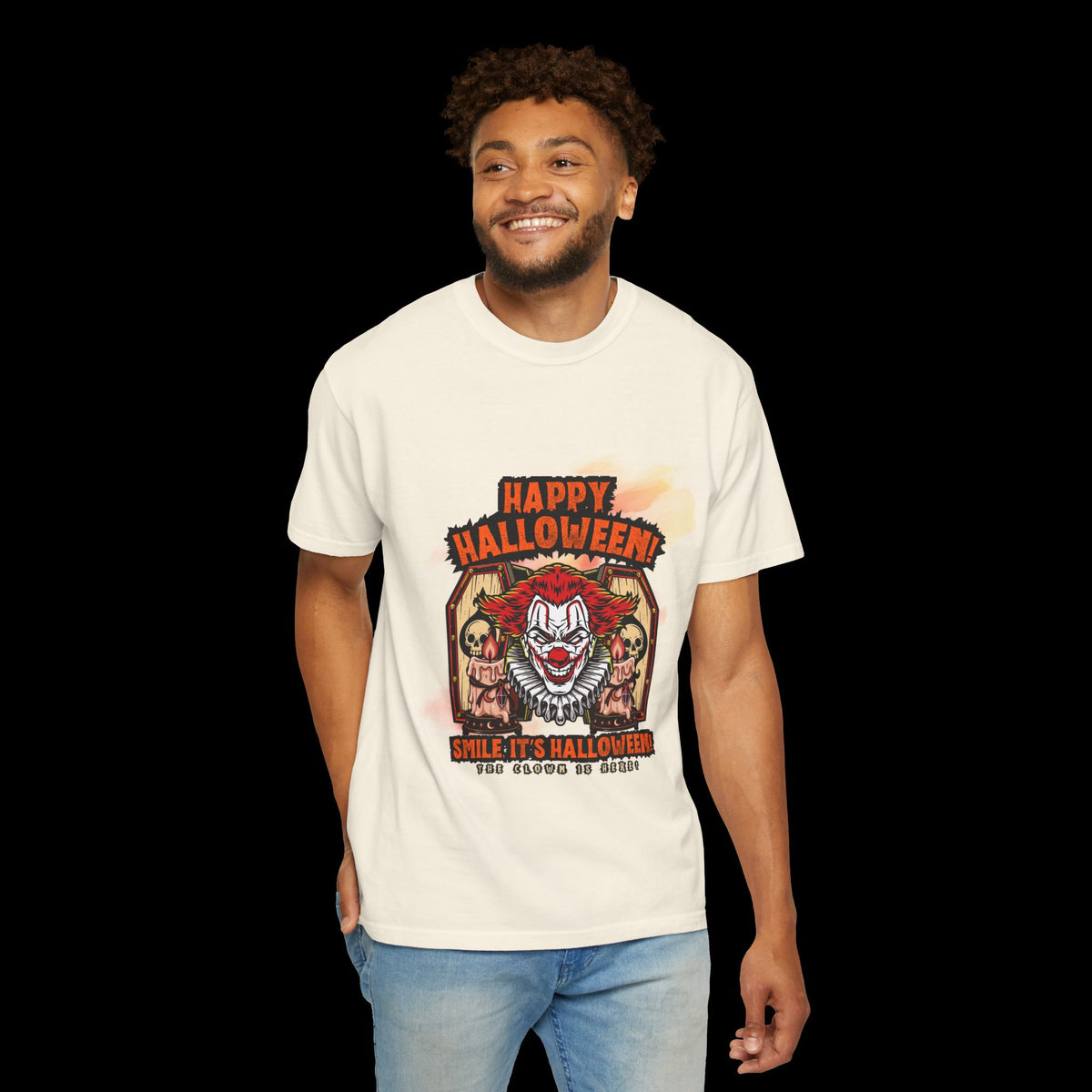 Happy Halloween Clown Horror Graphic Tee