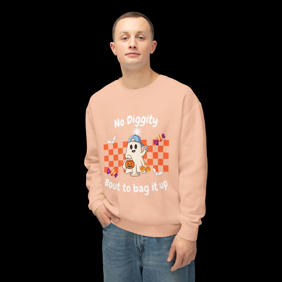 No Diggity Ghost Pumpkin Crewneck Sweatshirt
