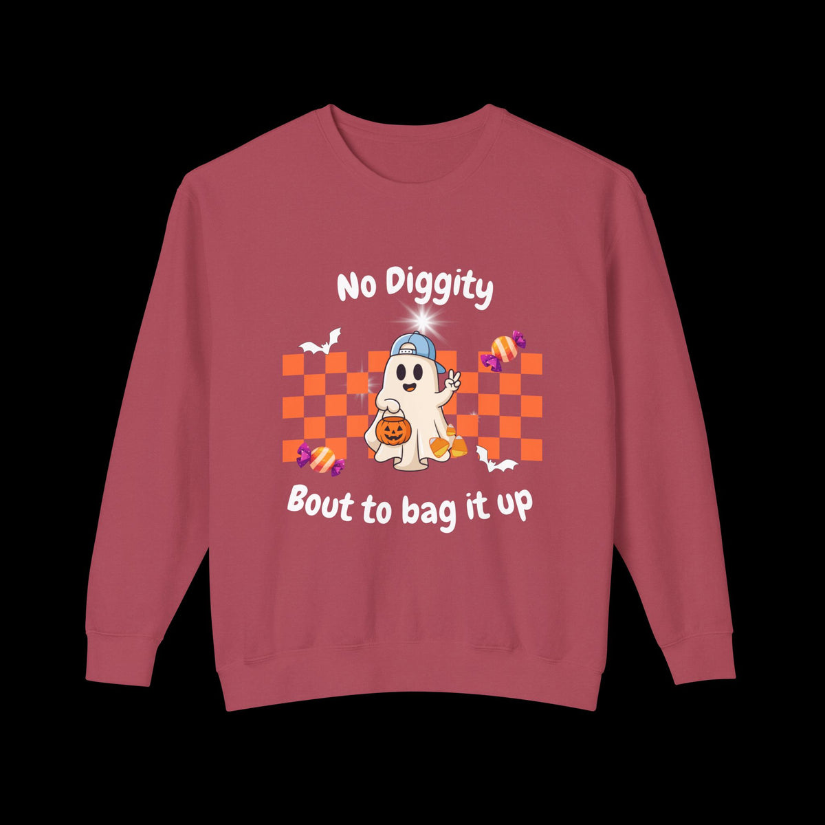 No Diggity Ghost Pumpkin Crewneck Sweatshirt