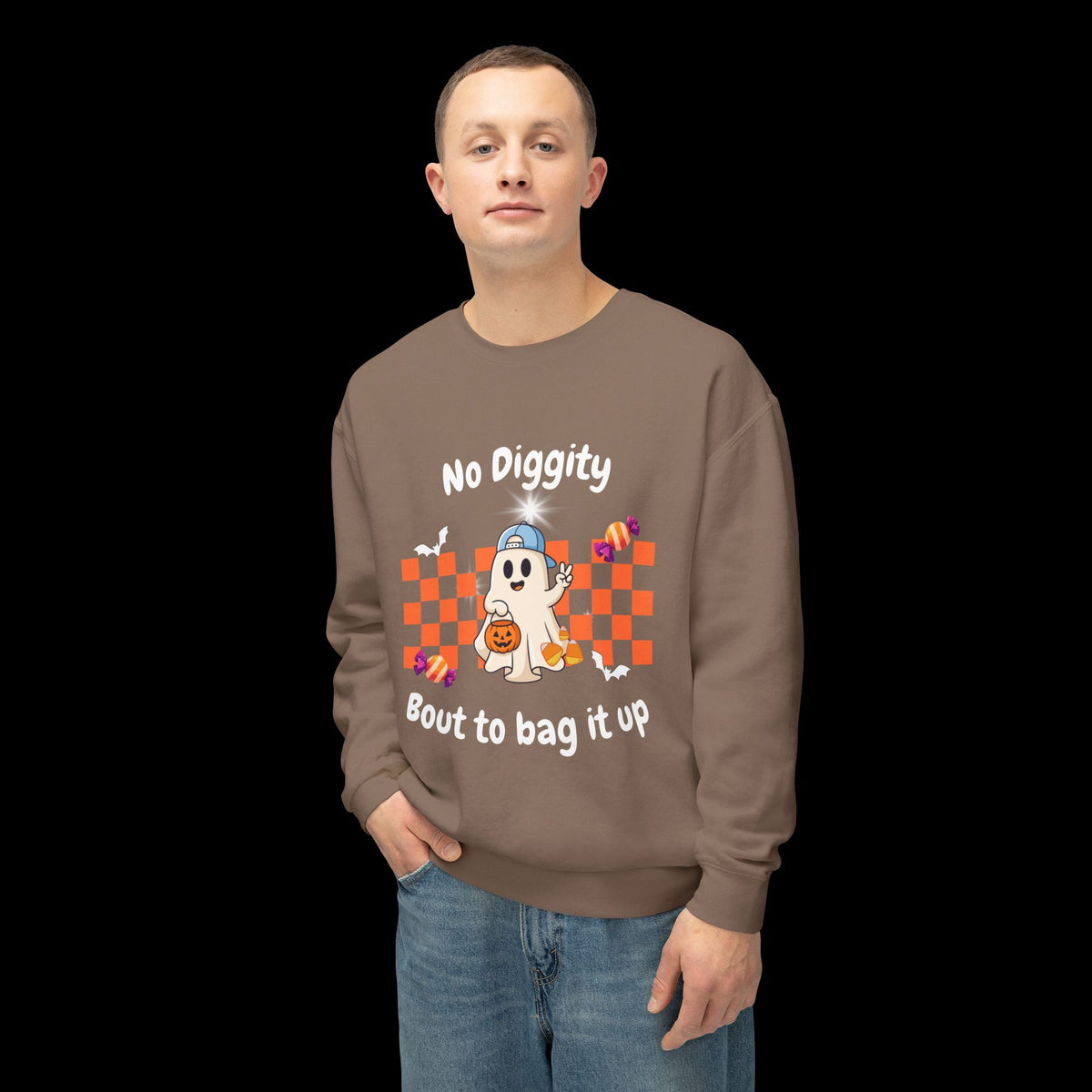 No Diggity Ghost Pumpkin Crewneck Sweatshirt