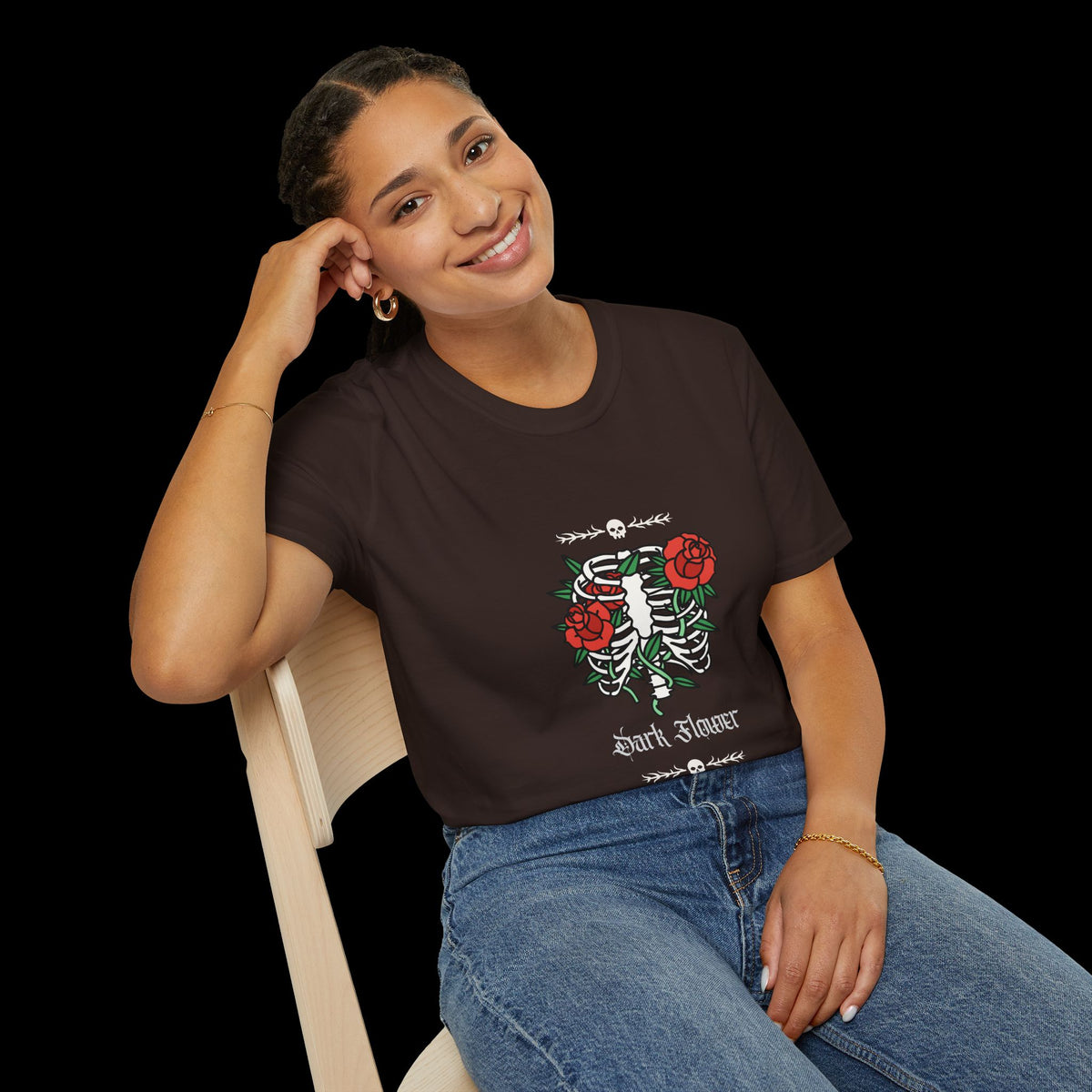 Dark Flower Skeleton T-Shirt