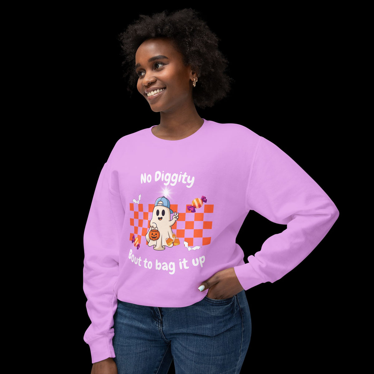 No Diggity Ghost Pumpkin Crewneck Sweatshirt