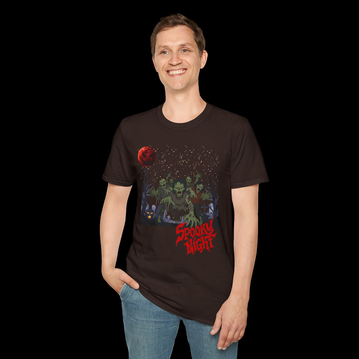 Spooky Night Halloween Haunted Forest T-Shirt