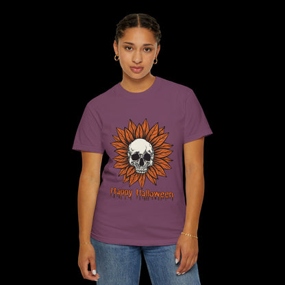 Happy Halloween Skull Sunflower T-Shirt
