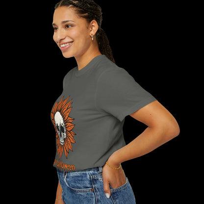 Happy Halloween Skull Sunflower T-Shirt