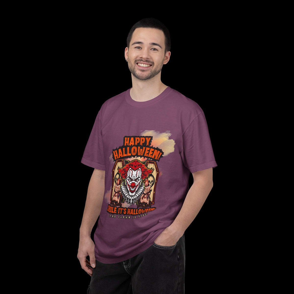 Happy Halloween Clown Horror Graphic Tee
