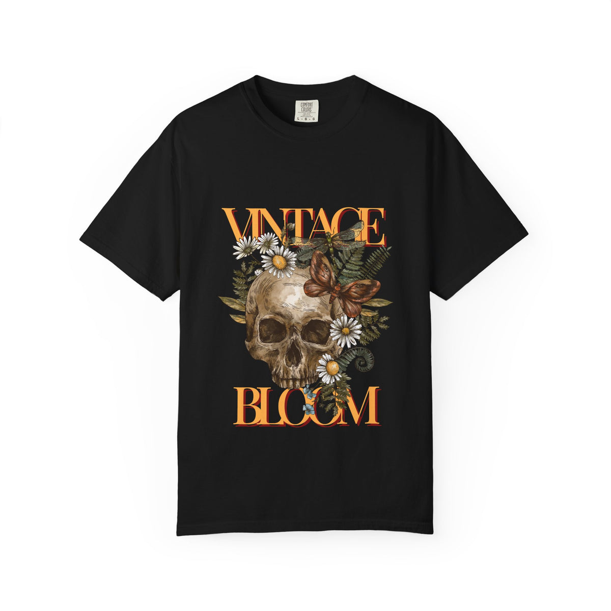 Vintage Bloom Skull T-Shirt | Garment-Dyed Tee