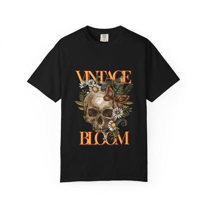 Vintage Bloom Skull T-Shirt | Garment-Dyed Tee