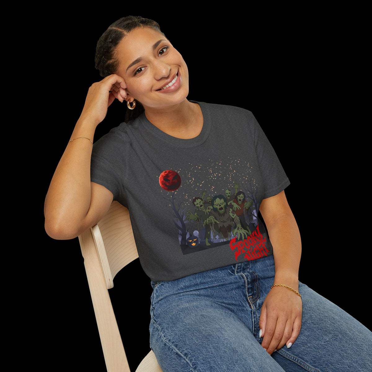 Spooky Night Halloween Haunted Forest T-Shirt