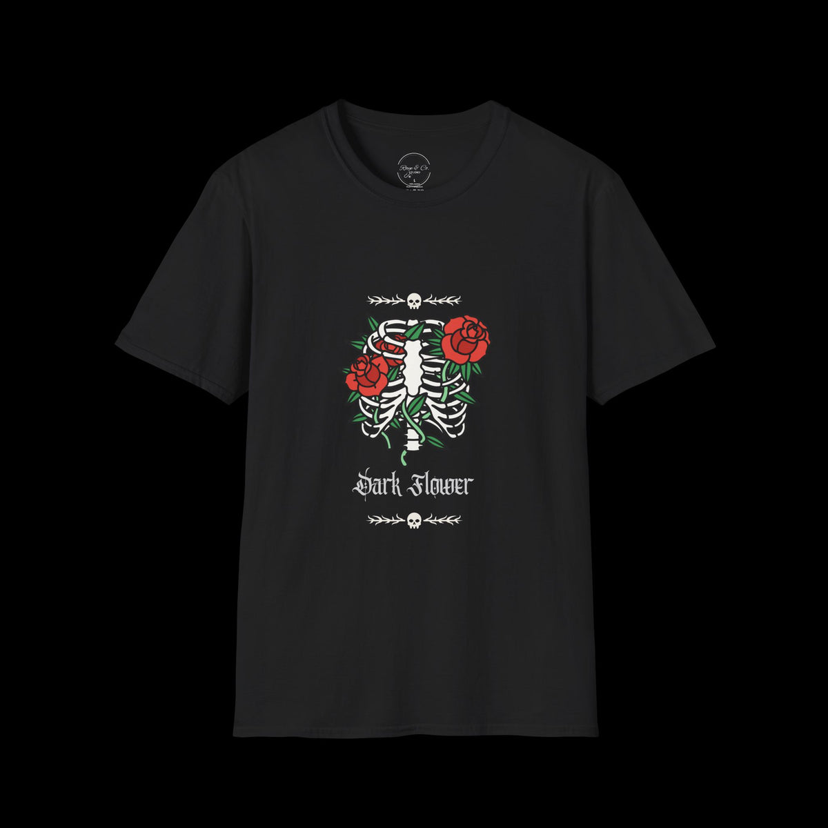 Dark Flower Skeleton T-Shirt