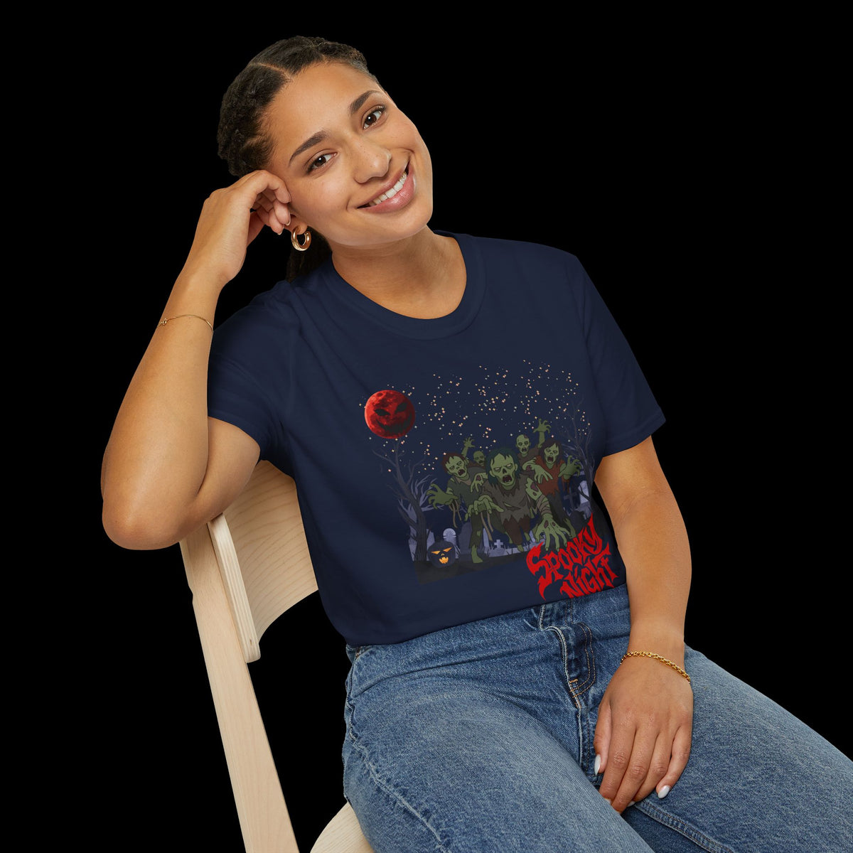 Spooky Night Halloween Haunted Forest T-Shirt