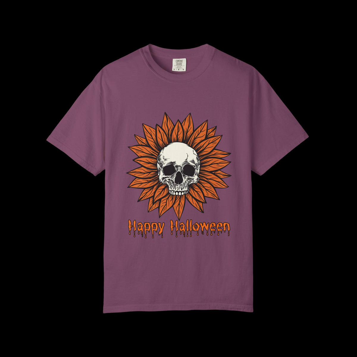 Happy Halloween Skull Sunflower T-Shirt
