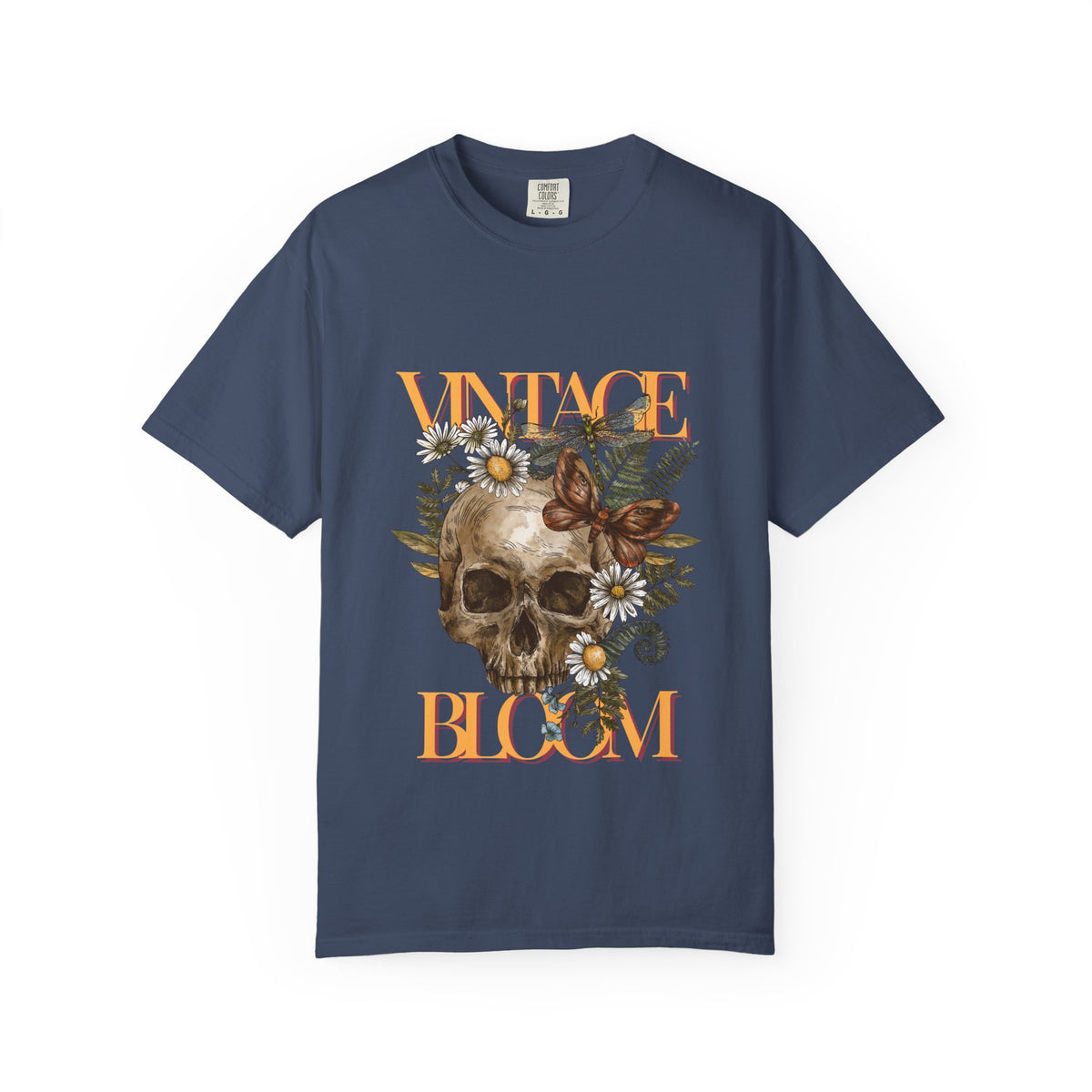 Vintage Bloom Skull T-Shirt | Garment-Dyed Tee