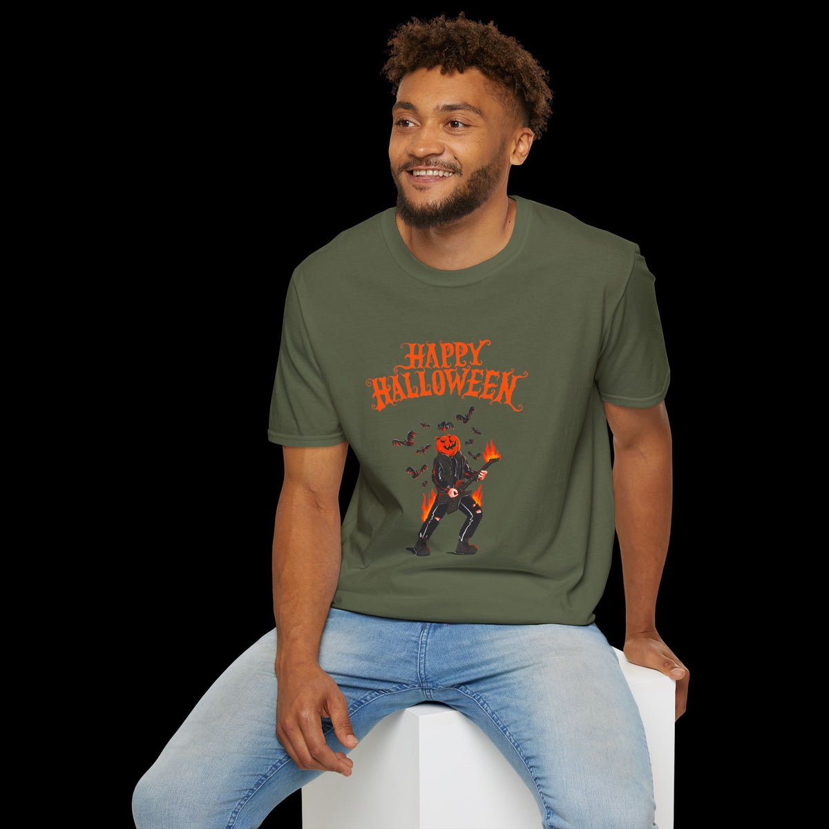 Happy Halloween Pumpkin Graphic T-Shirt