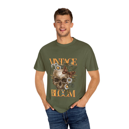 Vintage Bloom Skull T-Shirt | Garment-Dyed Tee