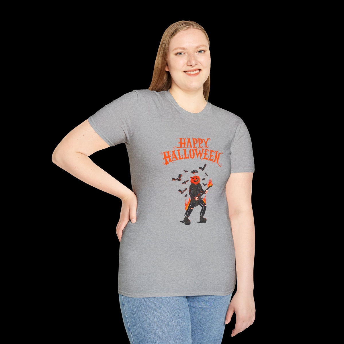 Happy Halloween Pumpkin Graphic T-Shirt
