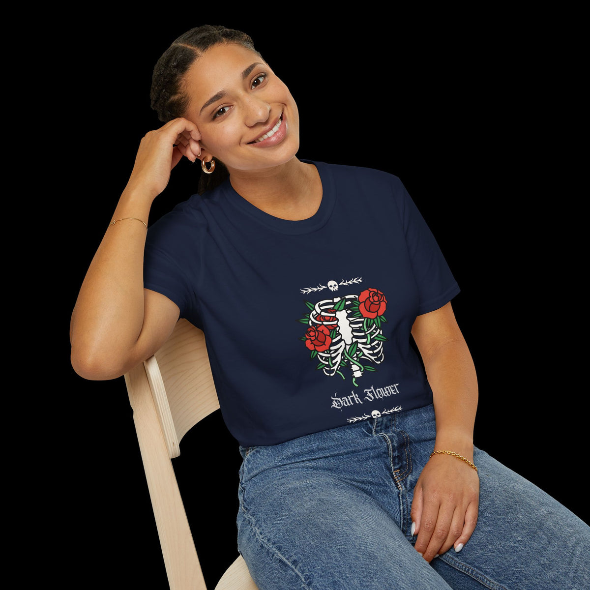 Dark Flower Skeleton T-Shirt