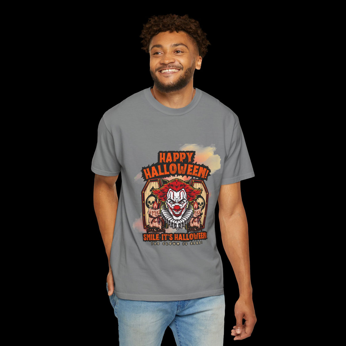 Happy Halloween Clown Horror Graphic Tee