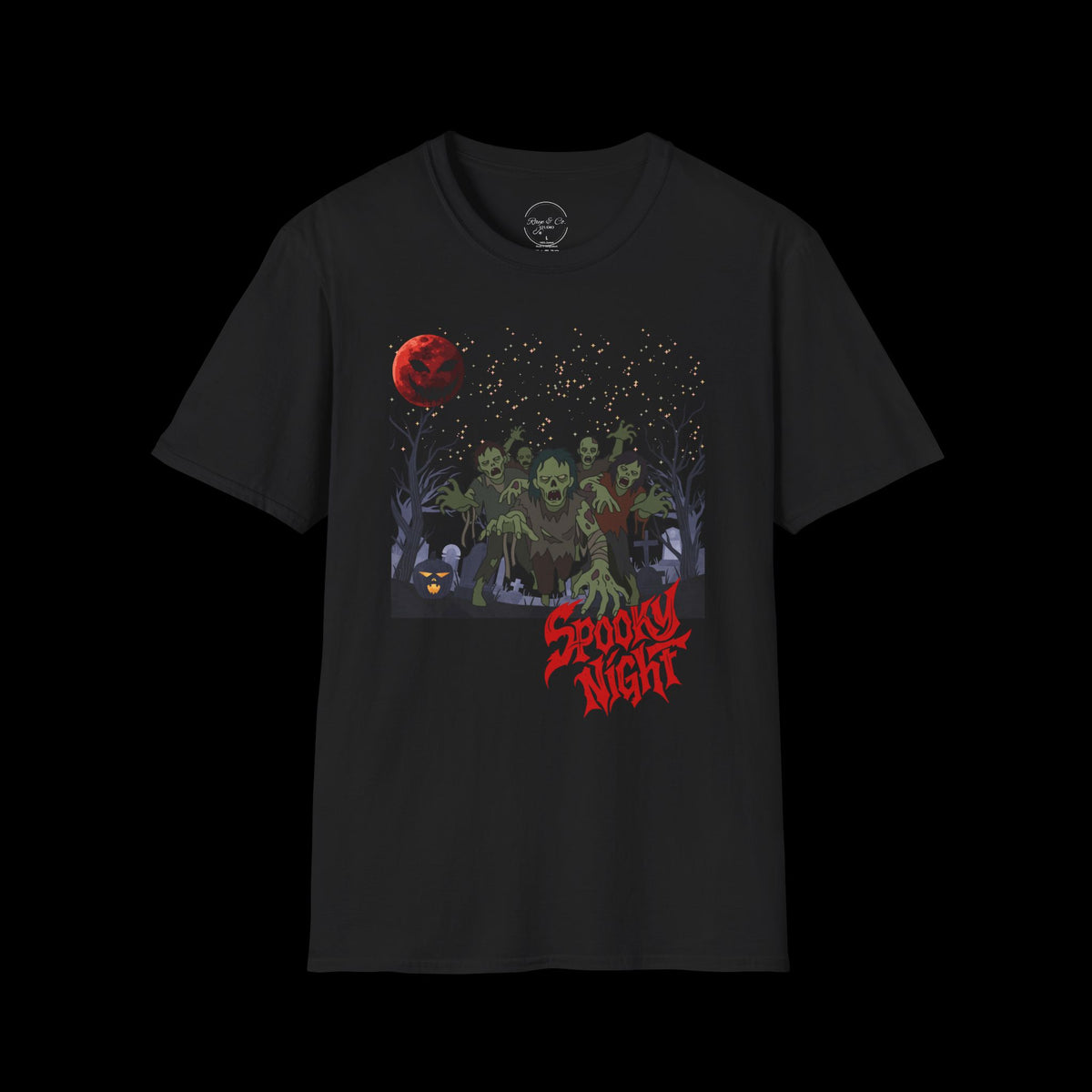 Spooky Night Halloween Haunted Forest T-Shirt