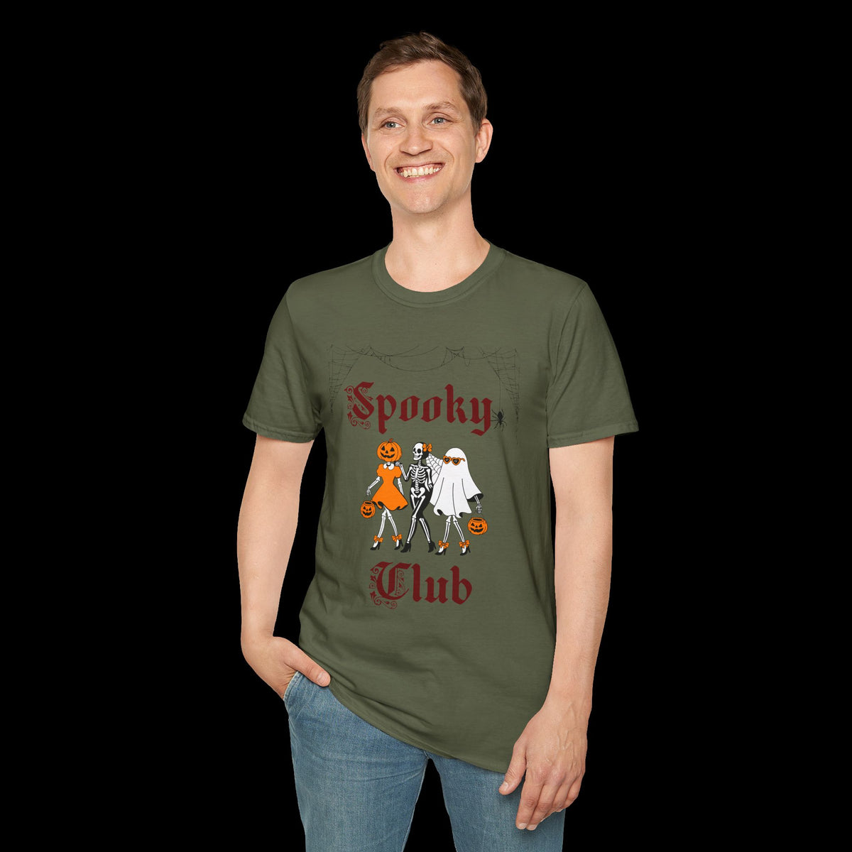 Spooky Club Halloween Graphic T-Shirt