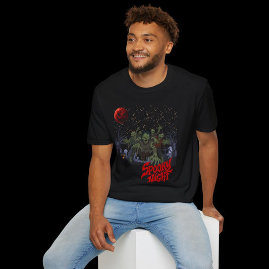Spooky Night Halloween Haunted Forest T-Shirt