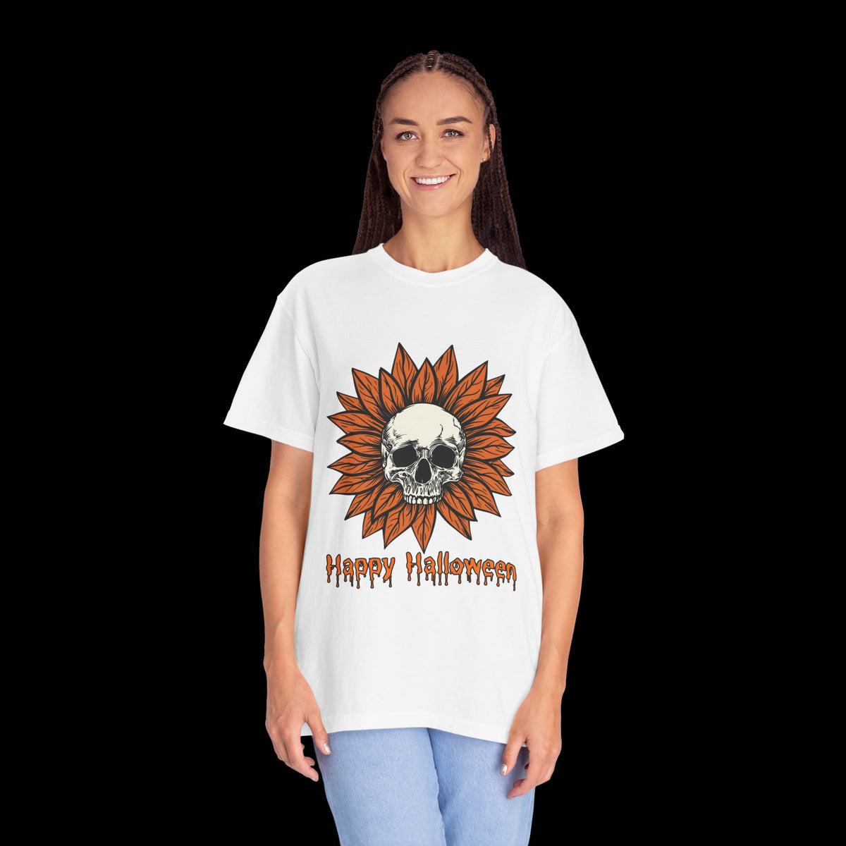 Happy Halloween Skull Sunflower T-Shirt
