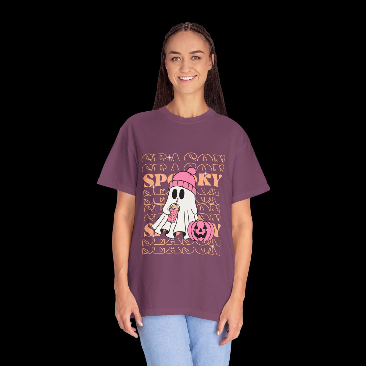 Spooky Ghost Pumpkin Halloween T-Shirt