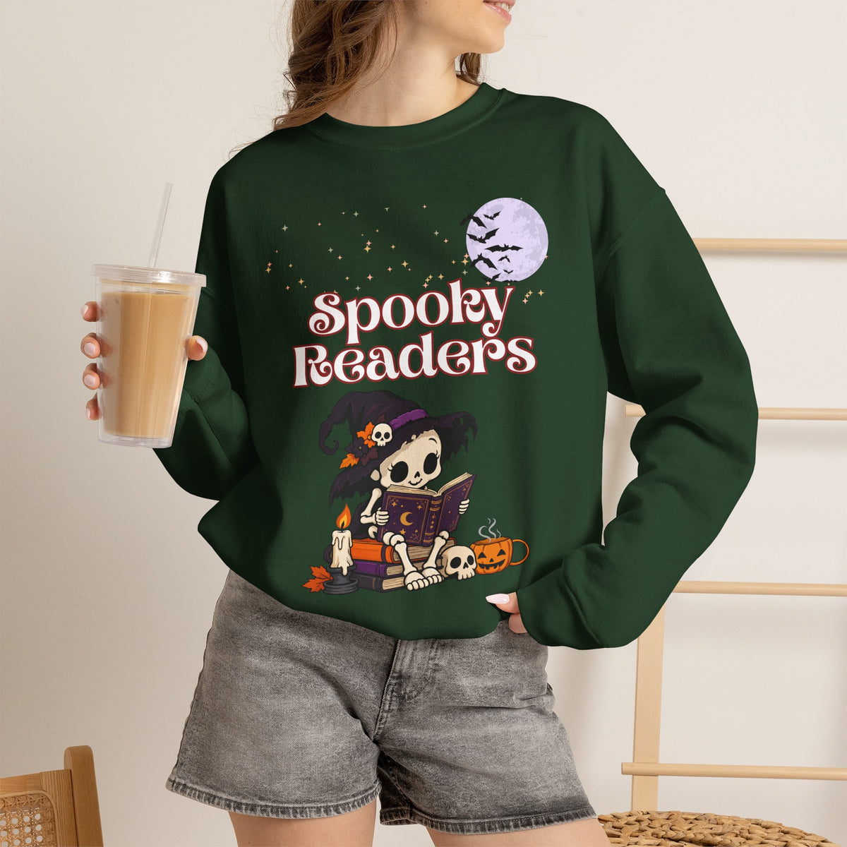 Spooky Readers Halloween Crewneck Sweatshirt