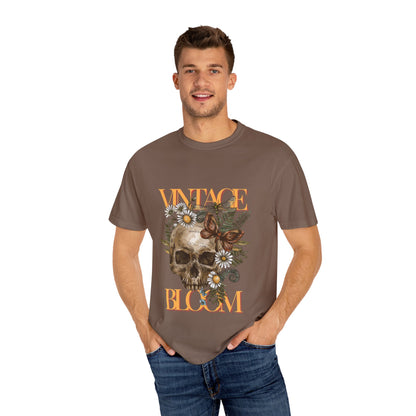 Vintage Bloom Skull T-Shirt | Garment-Dyed Tee