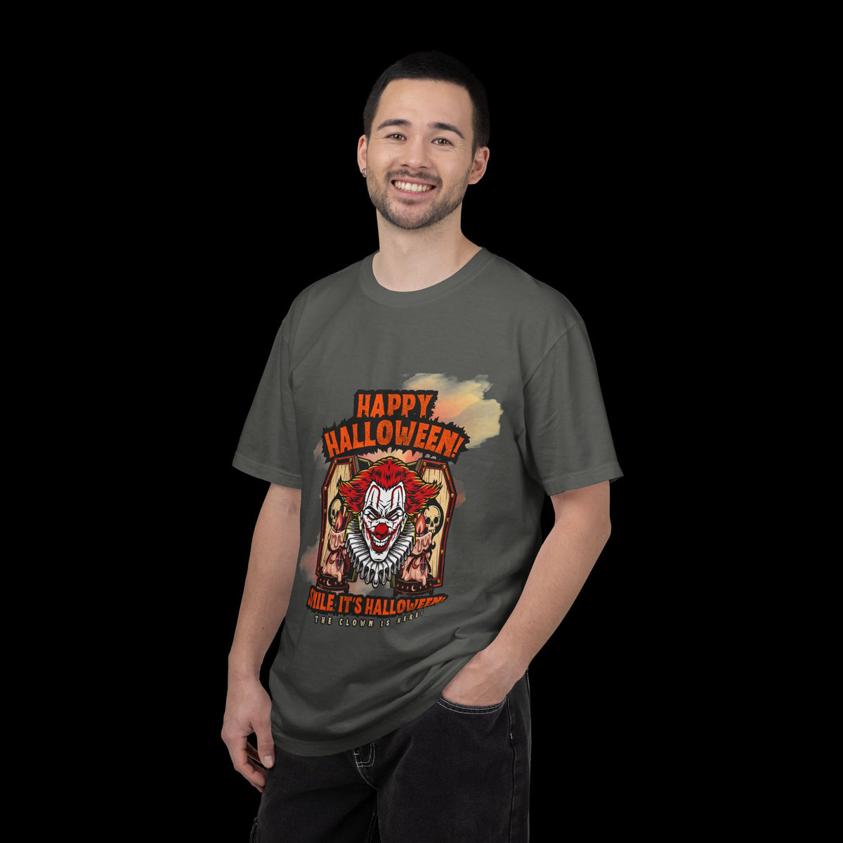 Happy Halloween Clown Horror Graphic Tee
