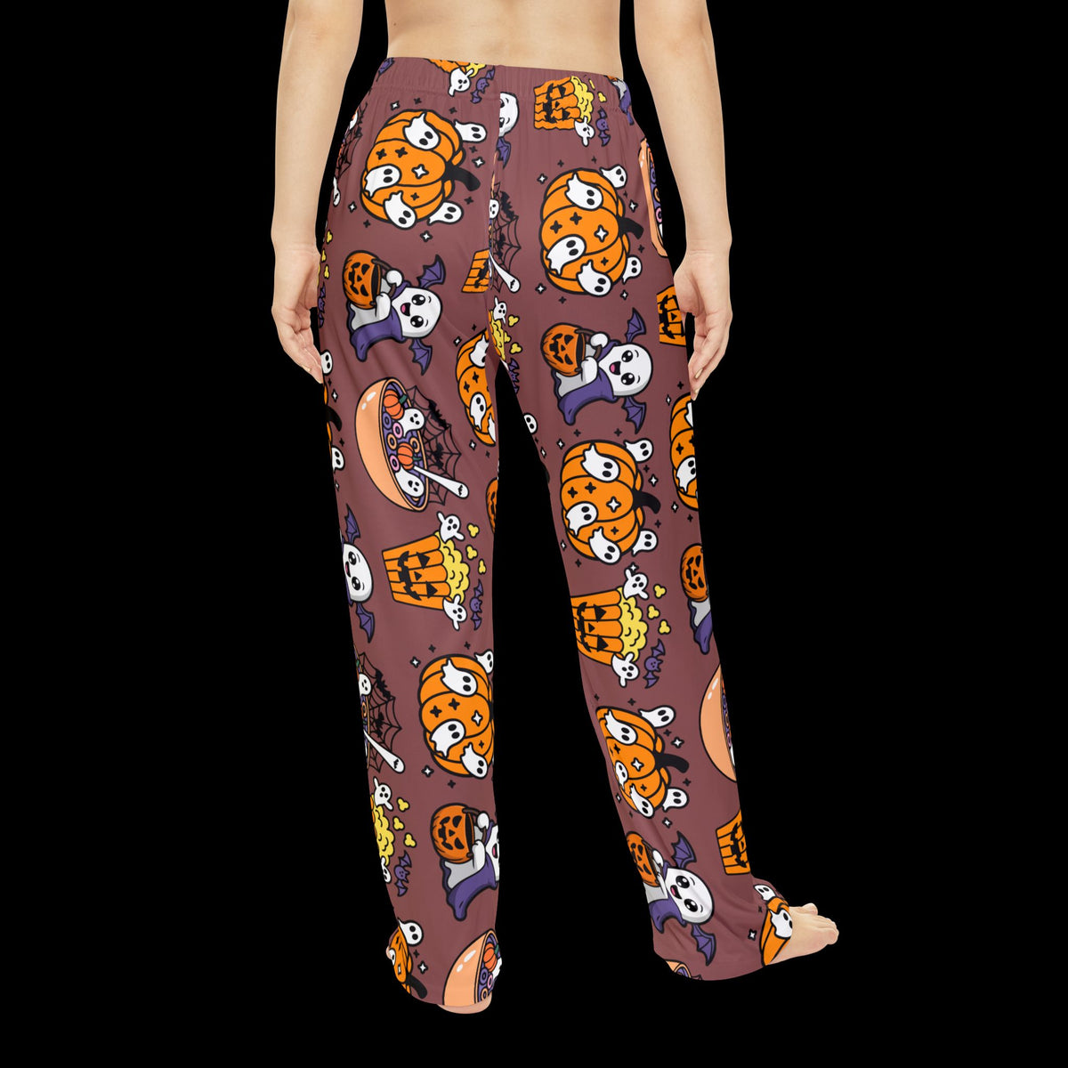 Halloween Pumpkin Ghost Women's Pajama Pants