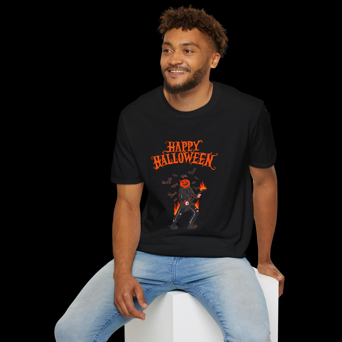 Happy Halloween Pumpkin Graphic T-Shirt