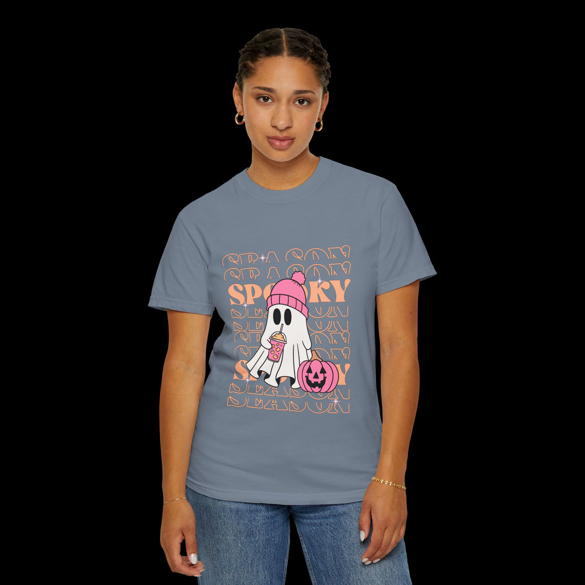Spooky Ghost Pumpkin Halloween T-Shirt