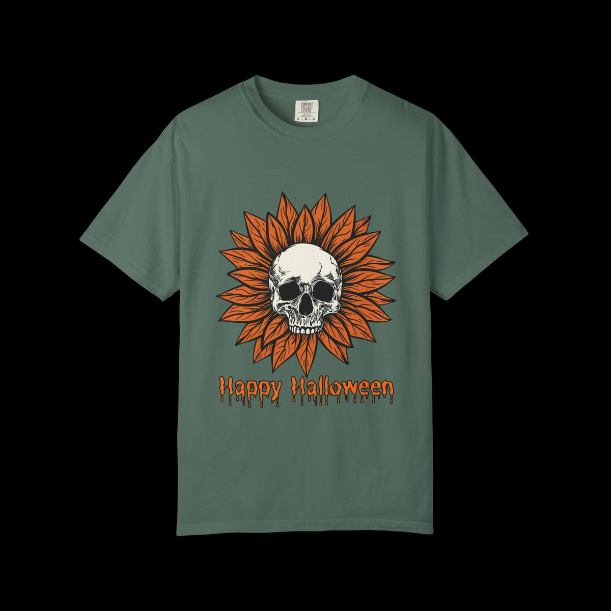 Happy Halloween Skull Sunflower T-Shirt