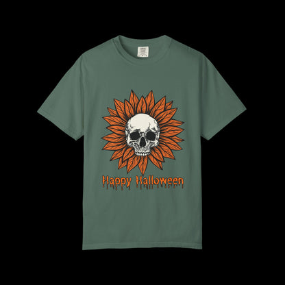 Happy Halloween Skull Sunflower T-Shirt