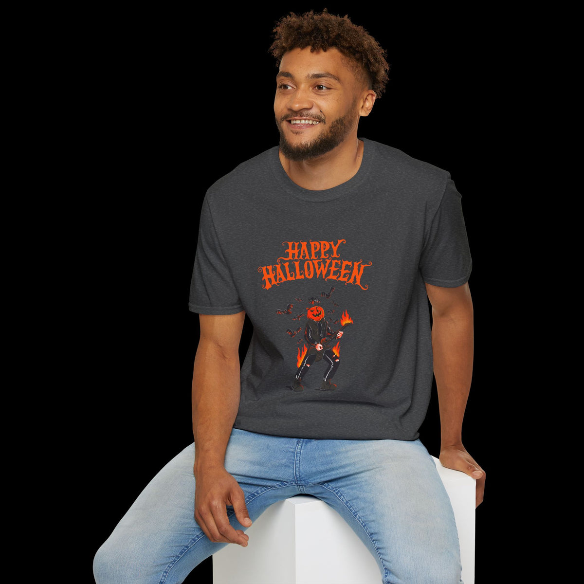 Happy Halloween Pumpkin Graphic T-Shirt