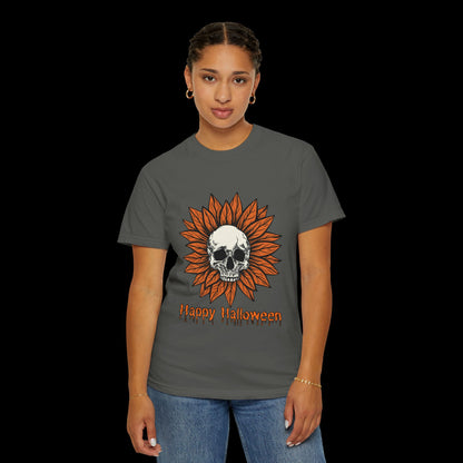 Happy Halloween Skull Sunflower T-Shirt