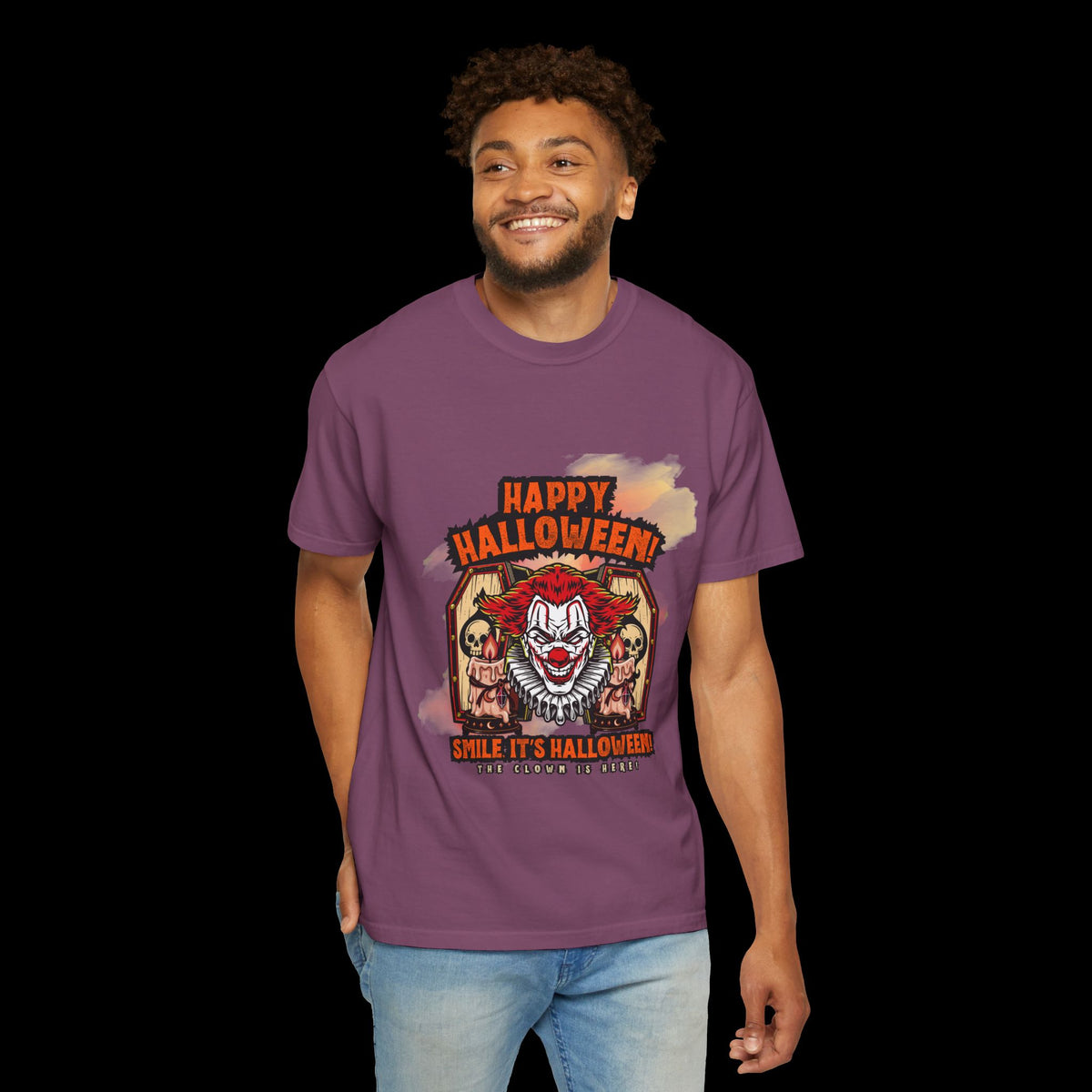 Happy Halloween Clown Horror Graphic Tee