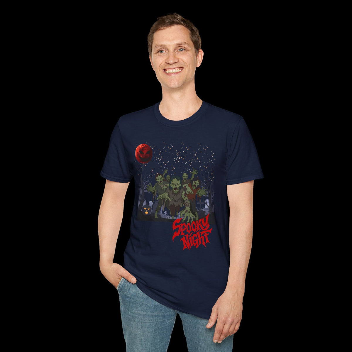 Spooky Night Halloween Haunted Forest T-Shirt