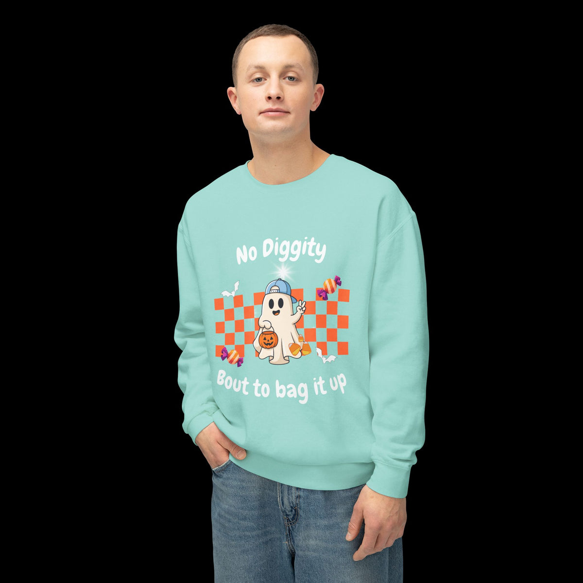 No Diggity Ghost Pumpkin Crewneck Sweatshirt