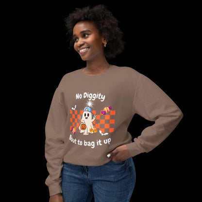 No Diggity Ghost Pumpkin Crewneck Sweatshirt